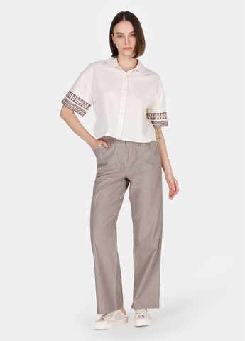 Бежевая кэжуал рубашка с орнаментом Colin's