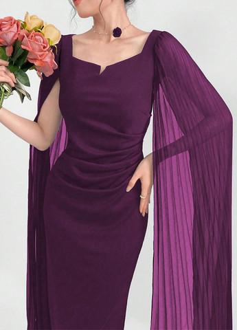 Рожева коктейльна, вечірня сукня сукня-футболка SHEIN однотонна