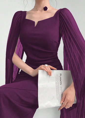 Рожева коктейльна, вечірня сукня сукня-футболка SHEIN однотонна