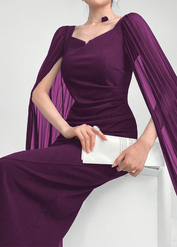 Рожева коктейльна, вечірня сукня сукня-футболка SHEIN однотонна