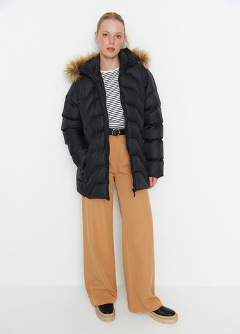 Черная зимняя куртка Trendyol TWOAW22MO0582/Siyah