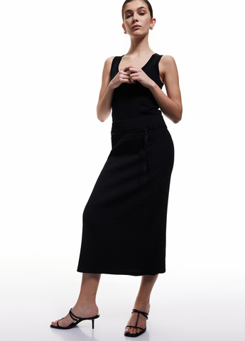 Черная кэжуал однотонная юбка KOTON карандаш