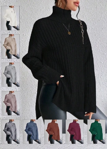 Оливковий (хакі) зимовий светр SHEIN