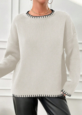 Белый демисезонный джемпер джемпер SHEIN