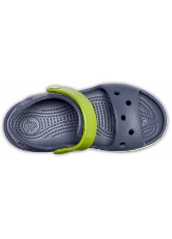Темно-серые кэжуал детские сандалии Crocs на липучке