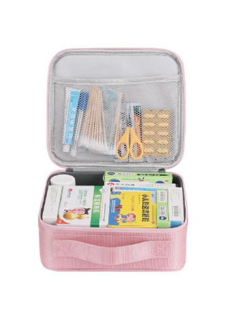 Аптечка сумка органайзер для медикаментов для путешествий для дома 25х22х9 см (473264-Prob) Розовая Unbranded (254232797)