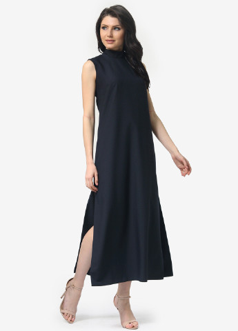 Темно-синее кэжуал платье Anette однотонное