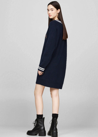 Темно-синя кежуал сукня сукня светр Tommy Jeans однотонна