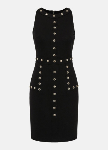 Черное коктейльное платье футляр Boohoo однотонное