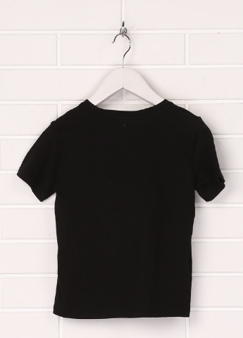 Чорна літня футболка з коротким рукавом H&M