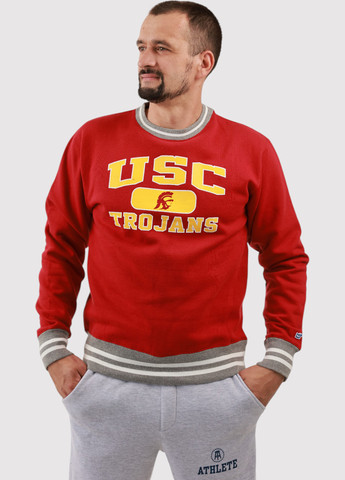 Червоний світшот Blue 84 напис без декору (361422157)