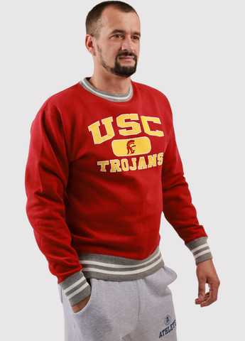 Червоний світшот Blue 84 напис без декору (361422157)