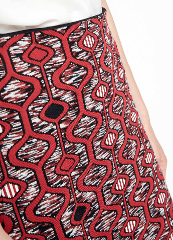 Красная кэжуал с абстрактным узором юбка Vero Moda а-силуэта (трапеция)