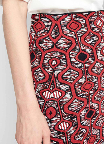 Красная кэжуал с абстрактным узором юбка Vero Moda а-силуэта (трапеция)