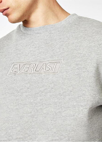 Серо-синий свитшот Everlast меланж вышивка (258458249)