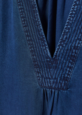 Темно-синя джинсова сукня H&M однотонна