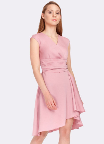 Розовое коктейльное платье Cat Orange однотонное