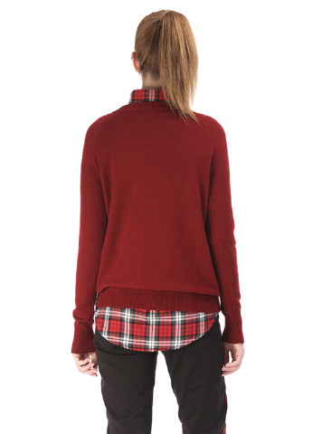 Бордовый демисезонный пуловер джемпер Яavin