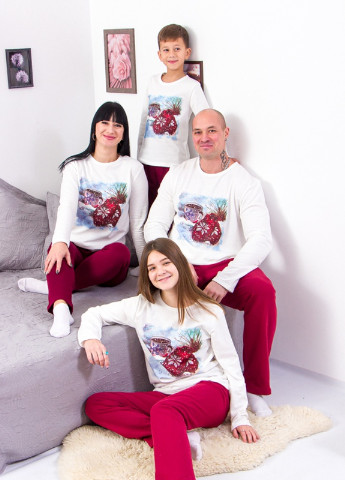 Белая всесезон пижама детская “family look” Носи своє 6076