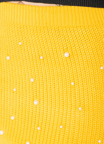 Желтая кэжуал однотонная юбка Time of Style мини