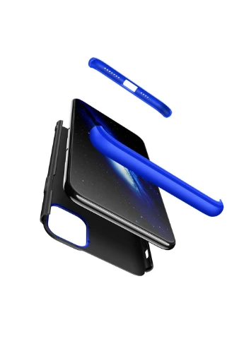 Пластикова накладка LikGus 360 градусів (opp) для Apple iPhone 12 (6.1"") Чорний / Синій (is_00000048820_8) GKK (250500087)