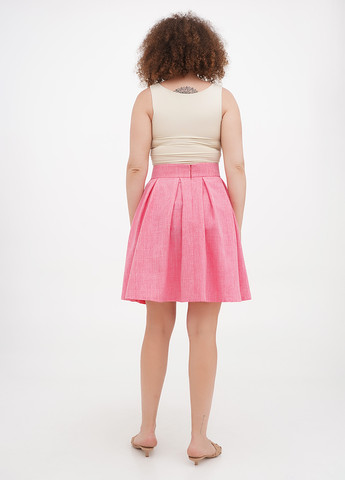 Светло-розовая кэжуал однотонная юбка Laura Bettini клешированная