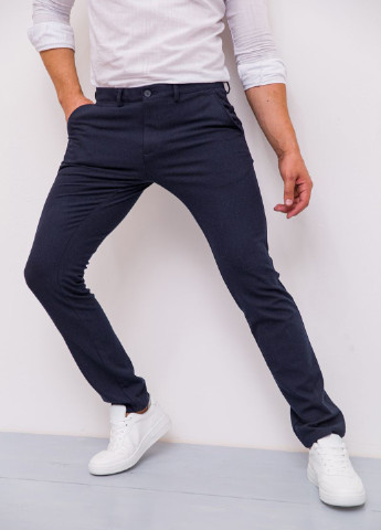 Темно-синие кэжуал демисезонные прямые брюки Ager
