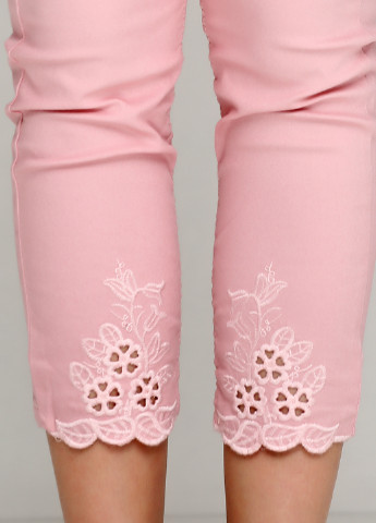 Розовые джинсовые летние зауженные брюки Queen