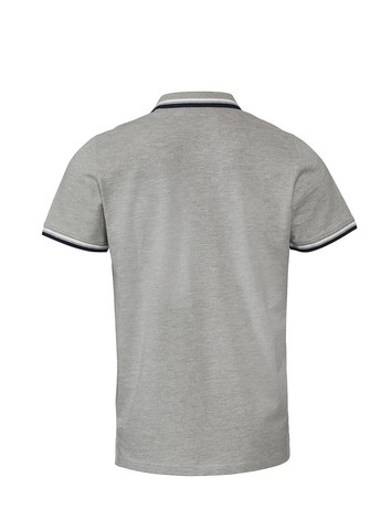 Серая футболка-поло для мужчин Livergy меланжевая