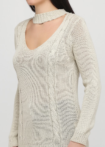 Серо-бежевый демисезонный пуловер пуловер Francesca's