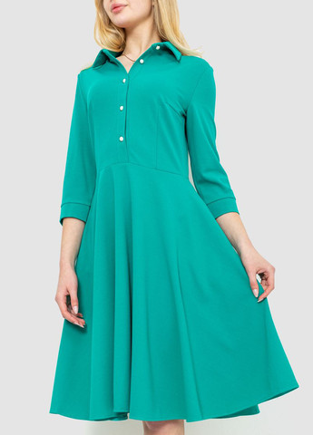 Світло-зелена кежуал сукня кльош, сорочка Ager однотонна