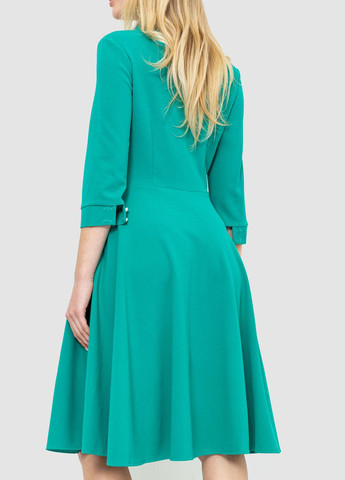 Светло-зеленое кэжуал платье клеш, рубашка Ager однотонное
