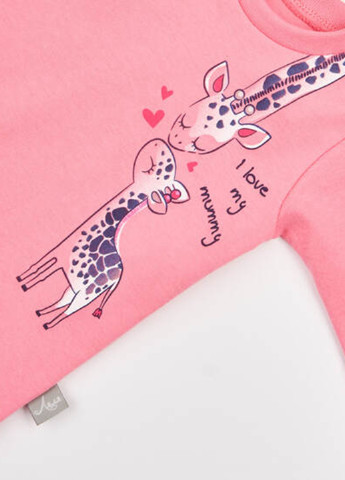 Розовый демисезонный комплект (боди, брюки, шапка) Ляля