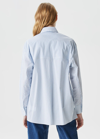 Белая кэжуал рубашка в полоску Lacoste