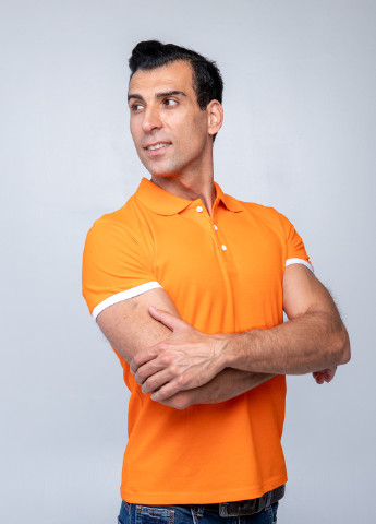 Оранжевая футболка-футболка поло мужская для мужчин TvoePolo