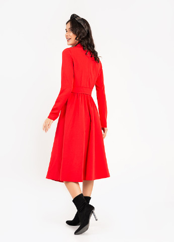 Червона кежуал сукня кльош Azuri однотонна