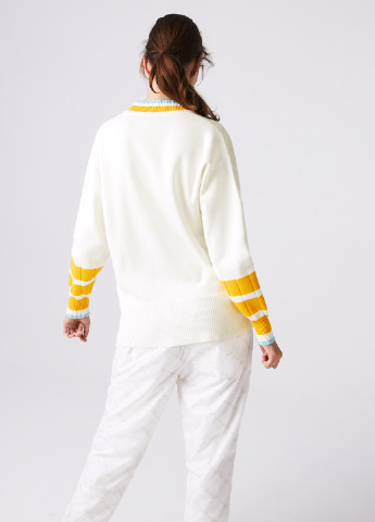 Белый демисезонный пуловер пуловер Lacoste