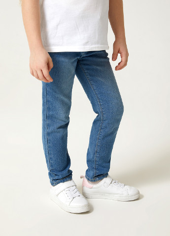Светло-синие демисезонные зауженные джинсы SELA