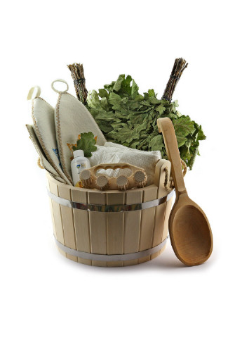 Подарунковий комплект для лазні у великій коробці, Сімейний 14 предметів Luxyart (219981474)