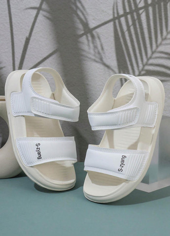 Белые спортивные, кэжуал спортивные сандалии SHEIN на липучке