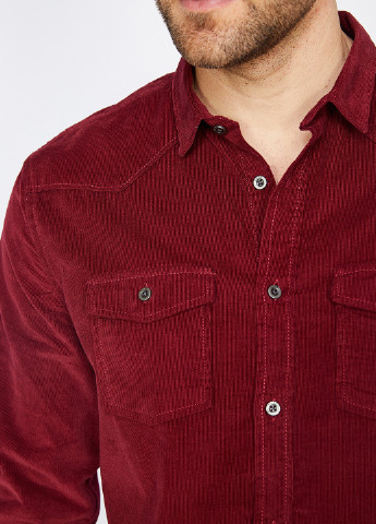 Бордовая кэжуал рубашка однотонная KOTON