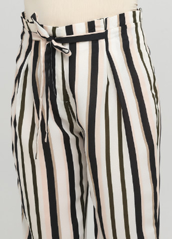 Черно-белые кэжуал демисезонные укороченные, прямые брюки NN