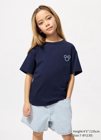 Темно-синя літня футболка Uniqlo