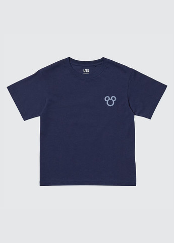 Темно-синя літня футболка Uniqlo