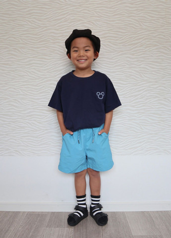 Темно-синя літня футболка Uniqlo