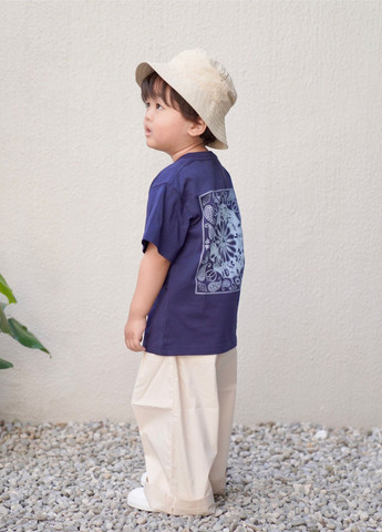 Темно-синя літня футболка Uniqlo