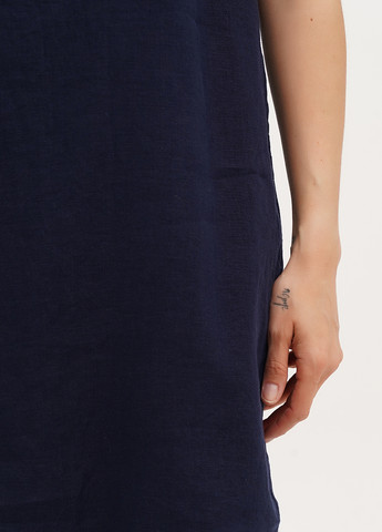 Темно-синее кэжуал платье на одно плечо J.Crew однотонное