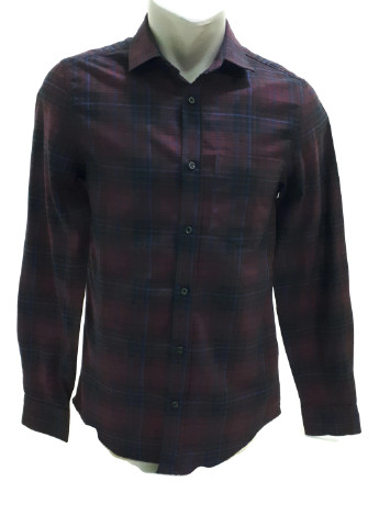 Темно-бордовая кэжуал рубашка в клетку H&M