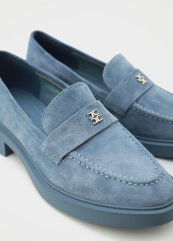 Respect Туфли лоферы голубой з натуральный велюр, украина — демисезон (330987138)