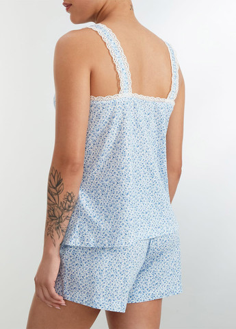 Синяя всесезон пижама (топ, шорты) топ + шорты Ralph Lauren